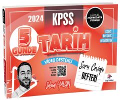 Dizgi Kitap 2024 KPSS Tarih 5 Günde Soru Cevap Defteri