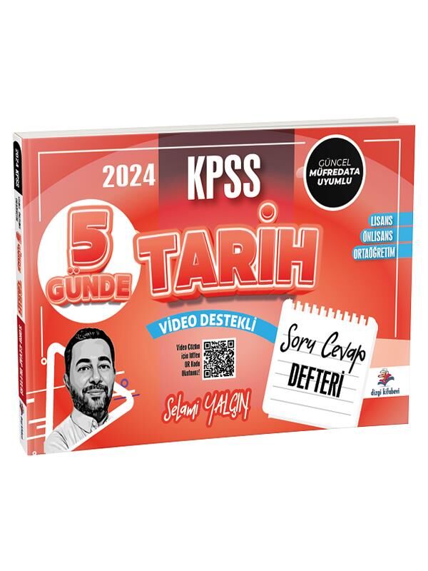 Dizgi Kitap 2024 KPSS Tarih 5 Günde Soru Cevap Defteri