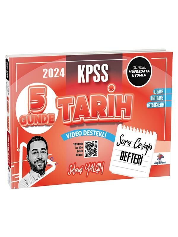 Dizgi Kitap 2024 KPSS Tarih 5 Günde Soru Cevap Defteri