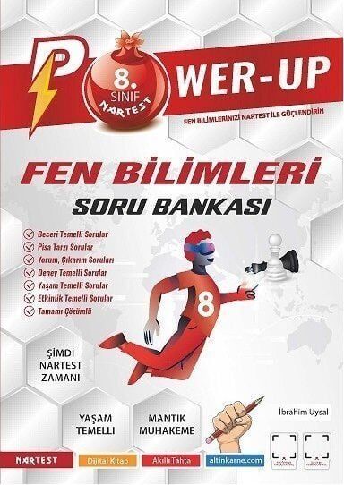 Nartest Yayınları 8. Sınıf Fen Bilimleri Power Up Soru Bankası