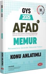 Data Yayınları 2025 GYS AFAD Memur Konu Anlatımlı