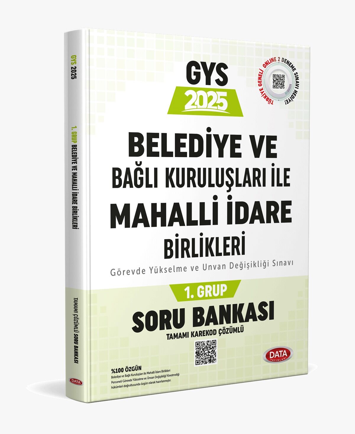 Data Yayınları 2025 Belediye ve Bağlı Kuruluşları İle Mahalli İdare Birlikleri 1. Grup Soru Bankası