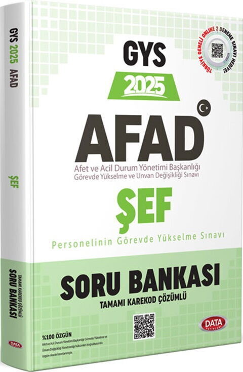 Data Yayınları 2025 GYS AFAD Şef Soru Bankası