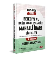 Data Yayınları 2024 Belediye ve Bağlı Kuruluşları İle Mahalli İdare Birlikleri 4-5. Grup Konu Anlatımlı