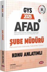 Data Yayınları 2025 GYS AFAD Şube Müdürü Konu Anlatımlı