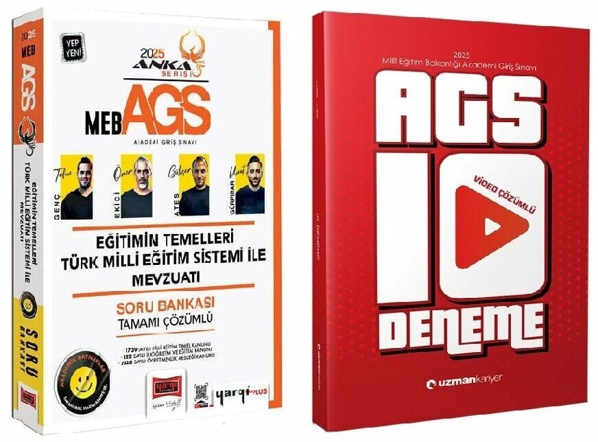 Yargı + Uzman 2025 MEB-AGS Eğitimin Temelleri ve Türk Milli ile Mevzuatı Soru + 10 Deneme 2 li Set