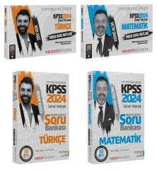 İndeks 2024 KPSS Türkçe+Matematik Video Ders Notları + Soru Bankası 4 lü Set İndeks Akademi