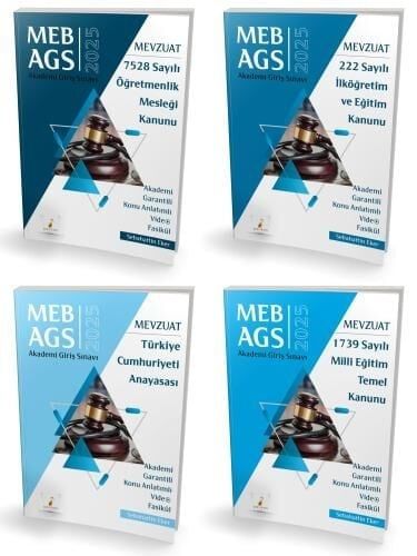 Pelikan 2025 MEB-AGS Mevzuat Bilgisi Konu Anlatımlı Video Fasikül 4 lü Set - Sebahattin Eker Pelikan Yayınları