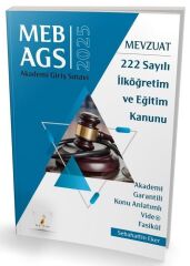 Pelikan 2025 MEB-AGS Mevzuat Bilgisi 222 Sayılı İlköğretim ve Eğitim Kanunu Konu Anlatımlı Video Fasikül - Sebahattin Eker Pelikan Yayınları