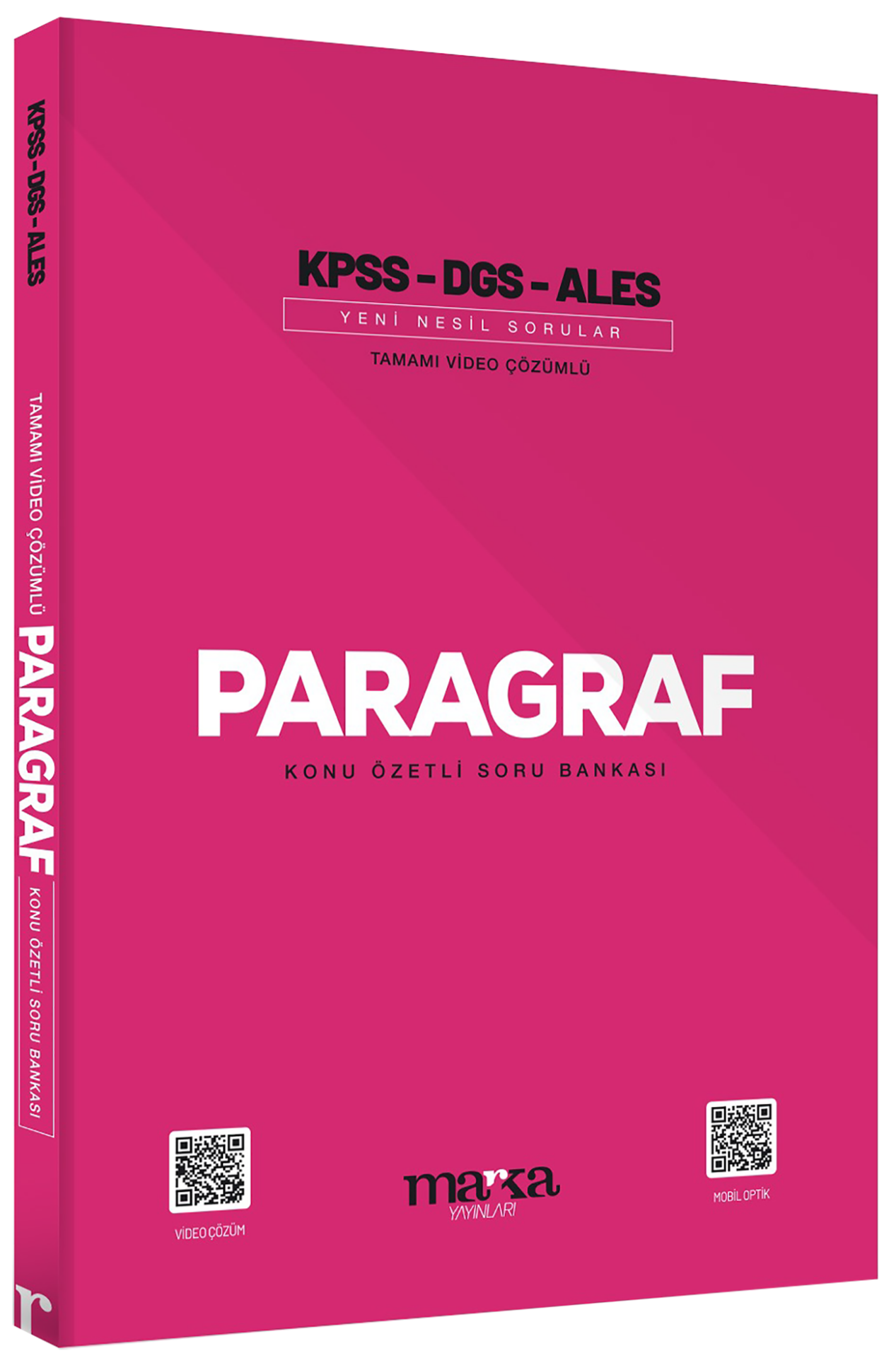 2024 KPSS DGS ALES PARAGRAF Konu Özetli Yeni Nesil Soru Bankası Tamamı Video Çözümlü Marka Yayınları