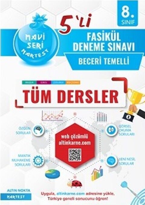 Nartest Yayınları 8. Sınıf Nartest Tüm Dersler 5 li Fasikül Deneme Sınavı
