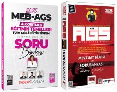 Yargı + İndeks 2025 MEB-AGS Mevzuat Bilgisi + Eğitimin Temelleri ve Türk Milli Eğitim Sistemi Soru Bankası 2 li Set