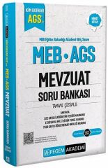 Pegem 2025 MEB-AGS Mevzuat Soru Bankası Çözümlü Pegem Akademi Yayınları