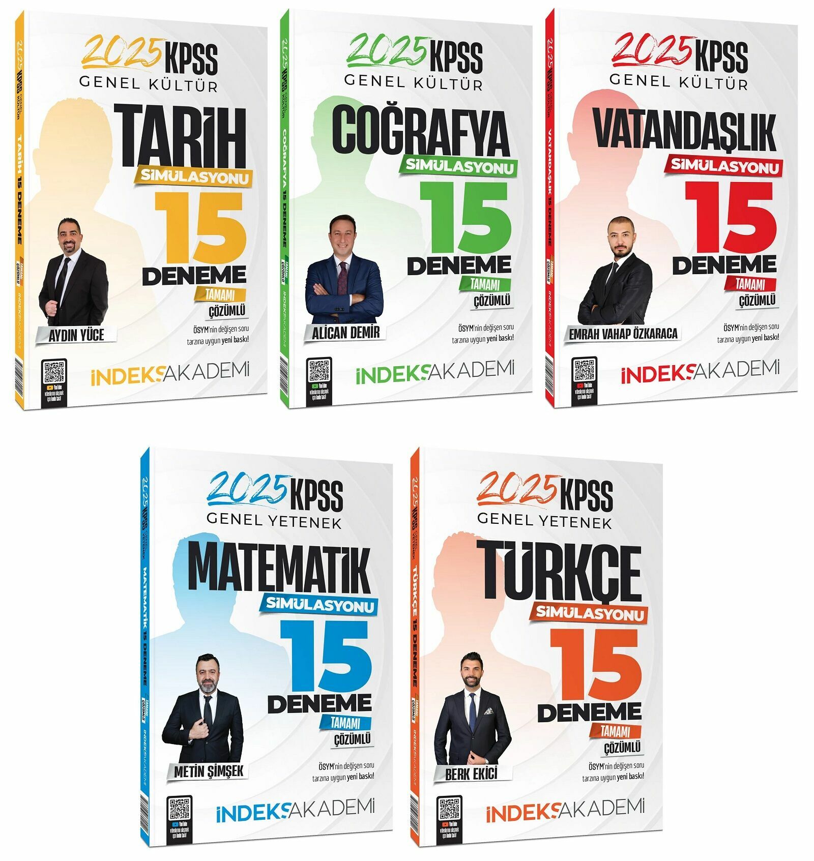 İndeks Akademi 2025 KPSS Genel Yetenek Genel Kültür Simülasyonu 75 Deneme 5 li Set İndeks Akademi