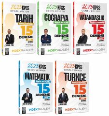 İndeks Akademi 2025 KPSS Genel Yetenek Genel Kültür Simülasyonu 75 Deneme 5 li Set İndeks Akademi