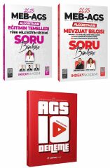 İndeks + Uzman 2025 MEB-AGS Eğitimin Temelleri + Mevzuat Bilgisi Soru + 10 Deneme 3 lü Set