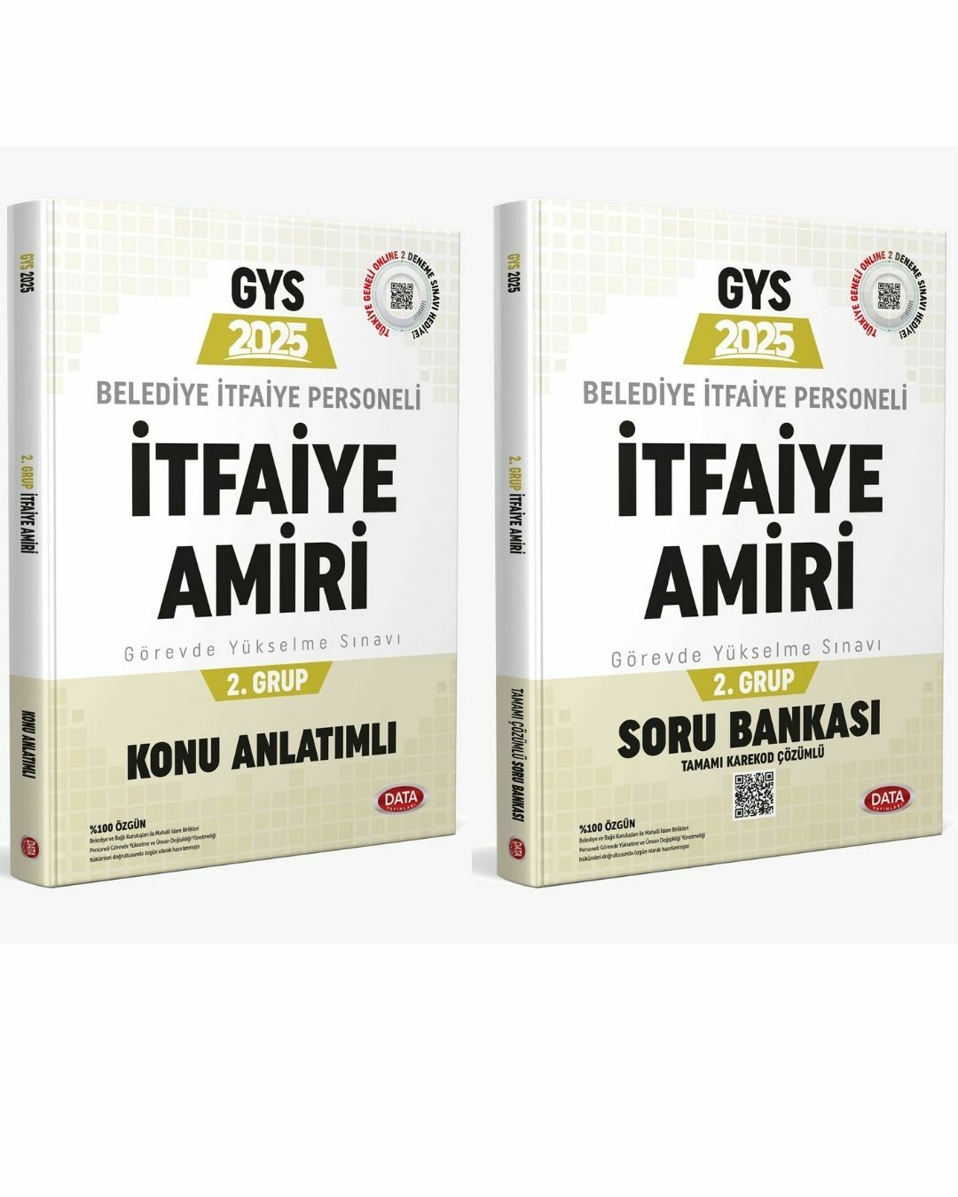 Data 2025 GYS Belediye İtfaiye Amiri 2. Grup Konu + Soru 2 li Set Görevde Yükselme Data Yayınları