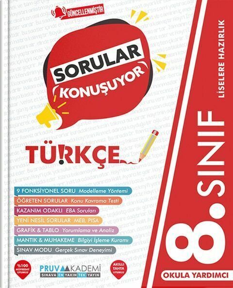 Pruva Akademi 8. Sınıf Türkçe Sorular Konuşuyor Soru Bankası