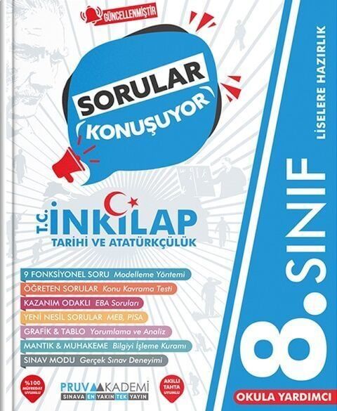Pruva Akademi 8. Sınıf T.C. İnkılap Tarihi ve Atatürkçülük Sorular Konuşuyor Soru Bankası