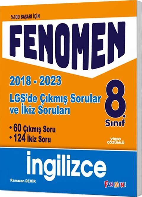 Fenomen Okul Yayınları 8. Sınıf LGS İngilizce Çıkmış Sorular ve İkiz Sorular