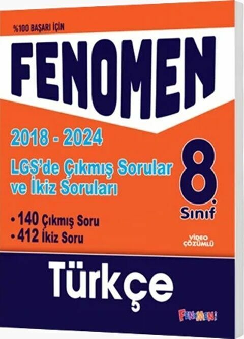 Fenomen Okul Yayınları 8. Sınıf LGS Türkçe Çıkmış Sorular ve İkiz Sorular
