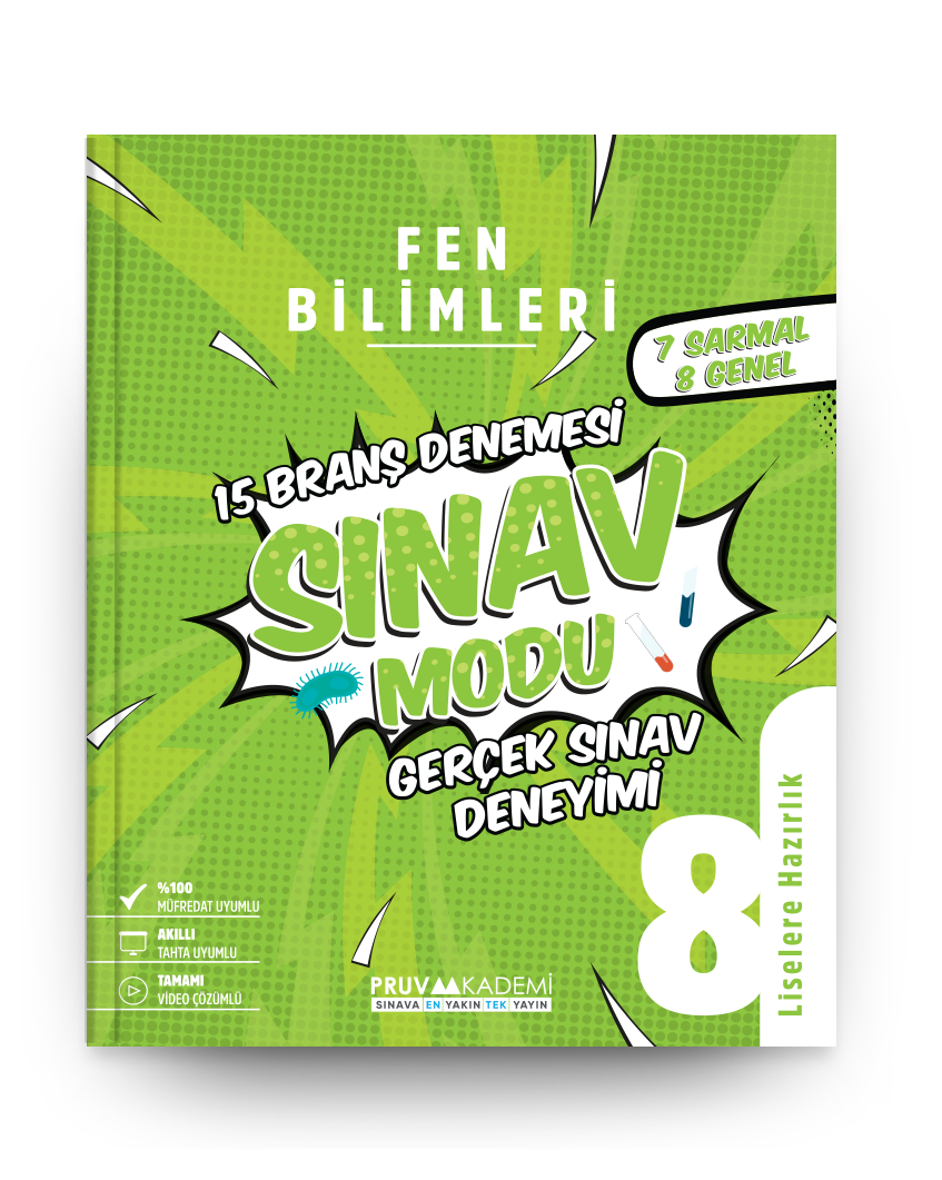 Pruva Akademi 8. Sınıf Fen Bilimleri Sınav Modu 15 Deneme