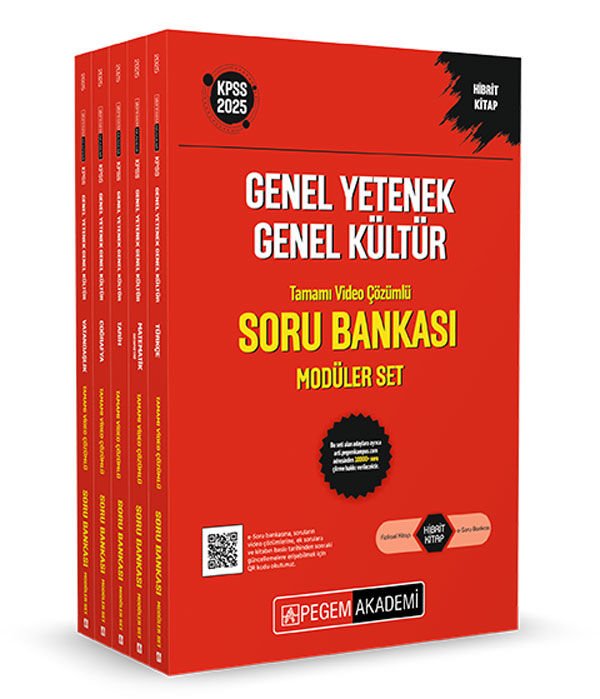Pegem 2025 KPSS Genel Yetenek Genel Kültür Soru Bankası Modüler Set Çözümlü Pegem Akademi Yayınları