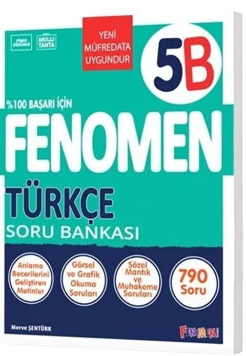 Fenomen Okul Yayınları 5. Sınıf Türkçe B Fenomen Soru Bankası