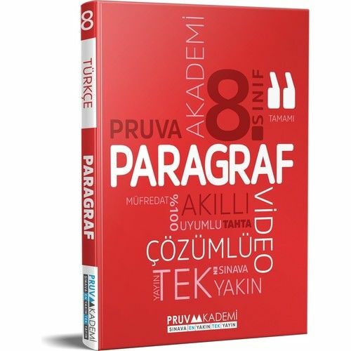 Pruva Akademi 8. Sınıf Paragraf Soru Bankası Video Çözümlü Pruva Akademi