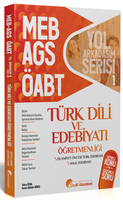 Özdil Akademi ÖABT Türk Dili ve Edebiyatı 1. Kitap Halk Edebiyatı Konu Anlatımlı Soru Bankası Özdil Akademi Yayınları