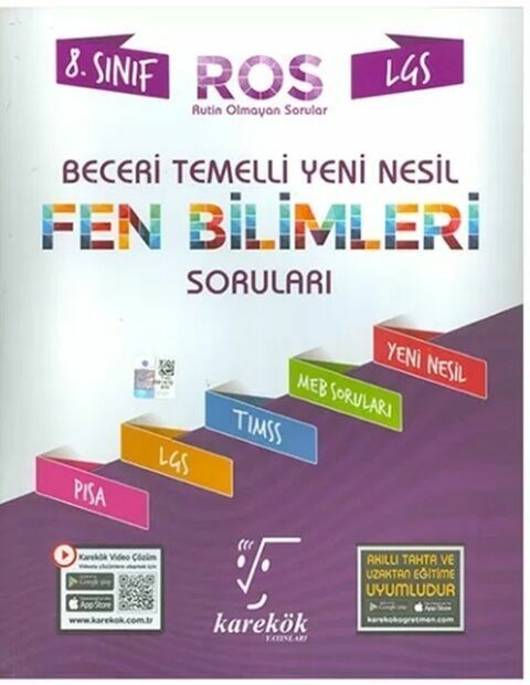 Karekök Yayınları 8. Sınıf LGS Fen Bilimleri ROS Beceri Temelli Yeni Nesil Soru Bankası