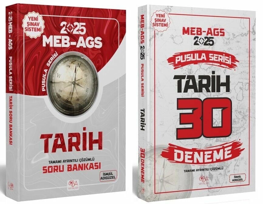 CBA Yayınları 2025 MEB-AGS Tarihin Pusulası Soru Bankası + 30 Deneme 2 li Set - İsmail Adıgüzel CBA Yayınları