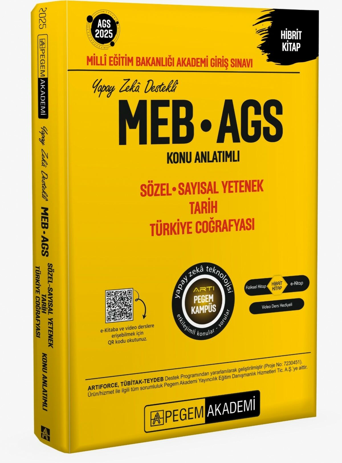 Pegem 2025 MEB-AGS Sözel-Sayısal Yetenek-Tarih-Türkiye Coğrafyası Konu Anlatımlı Pegem Akademi