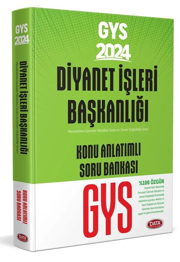 Data Yayınları GYS Diyanet İşleri Başkanlığı Konu Anlatımlı Soru Bankası