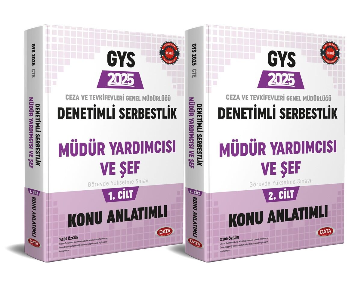 Data Yayınları GYS Ceza ve Tevkifevleri Şeflik ve Denetimli Serbestlik Müdür Yardımcılığı Hazırlık Kitabı