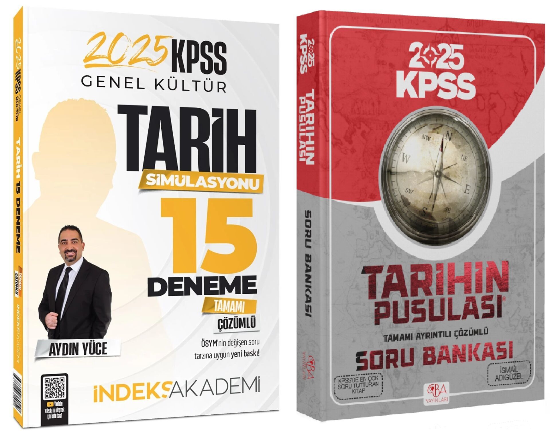 CBA + İndeks 2025 KPSS Tarihin Pusulası Soru Bankası + 15 Deneme 2 li Set CBA + İndeks Akademi