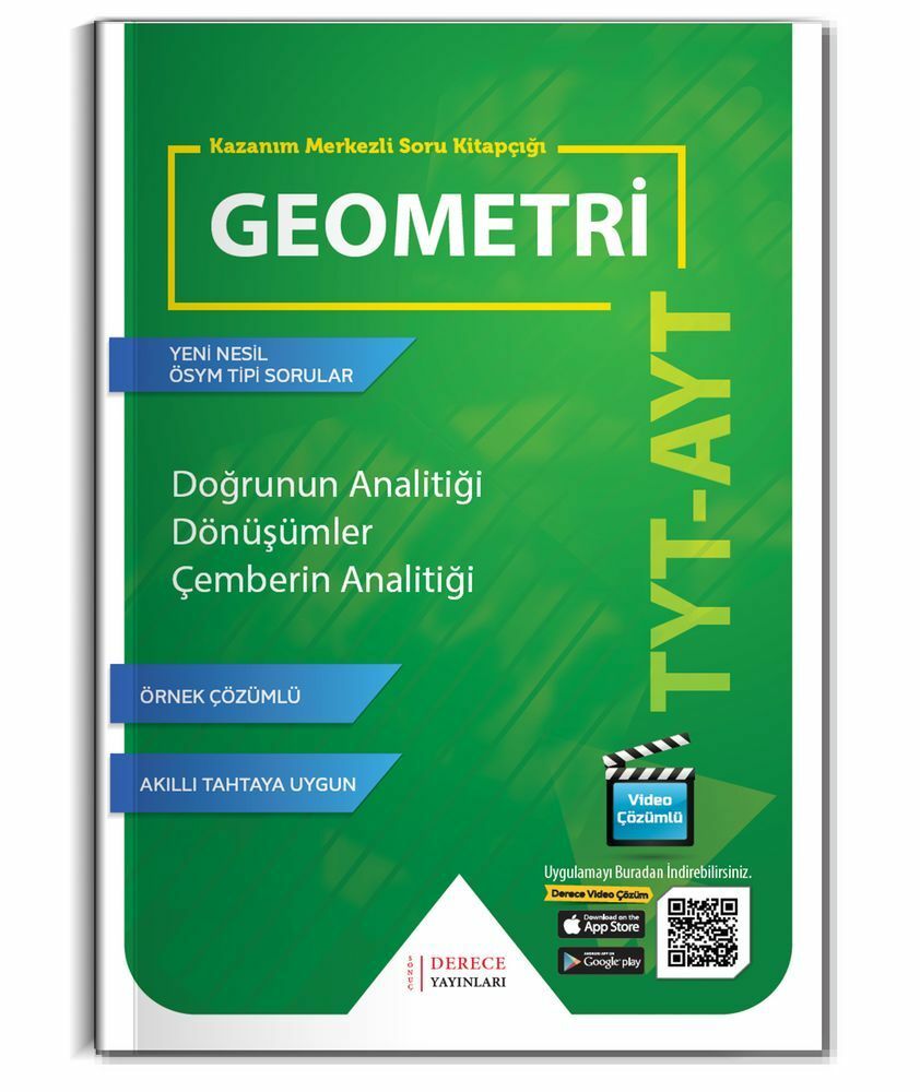 Derece Yayınları TYT AYT Doğrunun Analitiği Dönüşümler Çemberin Analitiği