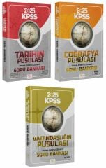 CBA  2025 KPSS Tarih+Coğrafya+Vatandaşlık Pusulası Soru Bankası 3 lü Set CBA Akademi