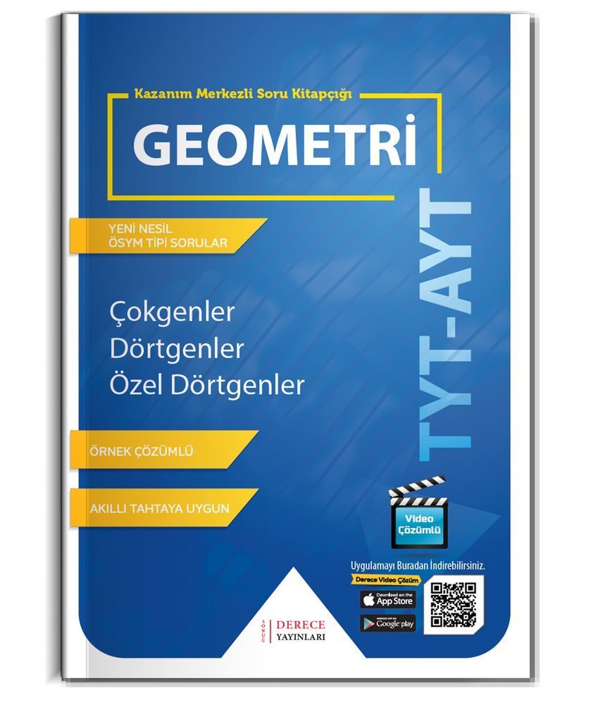 Derece Yayınları TYT AYT Çokgenler Dörtgenler Özel Dörtgenler