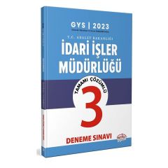 Editör 2023 GYS Adalet Bakanlığı İdari İşler Müdürlüğü 3 Deneme Çözümlü Görevde Yükselme Editör Yayınları