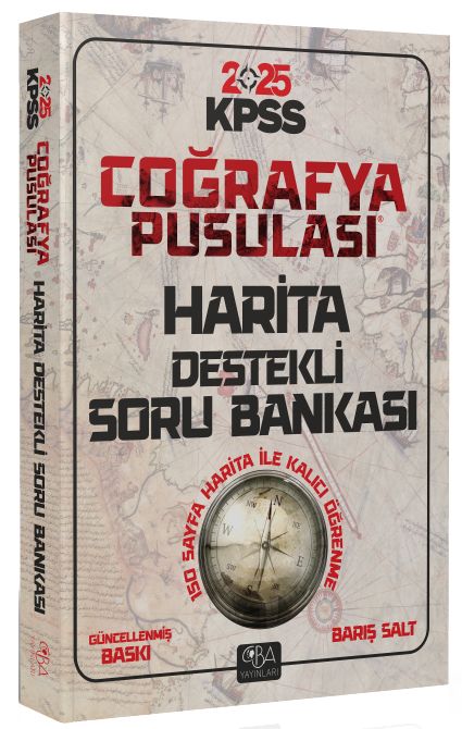 CBA  2025 KPSS Coğrafya Pusulası Harita Destekli Soru Bankası - Barış Salt CBA Akademi