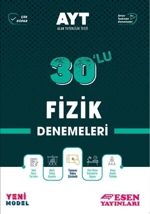 Esen Yayınları AYT Fizik 30 lu Deneme