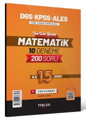 Marka 2025 DGS KPSS ALES Matematik YouTube Hocam İlk 15 Soru 10 Deneme Video Çözümlü - Yasin Kara Marka Yayınları
