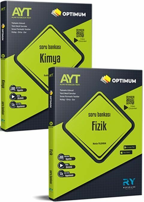 Referans Yayınları AYT Fizik ve AYT Kimya Video Çözümlü Optimum Soru Bankası Seti