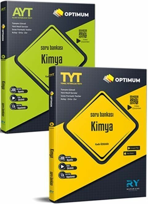 Referans Yayınları TYT Kimya ve AYT Kimya Video Çözümlü Optimum Soru Bankası Seti