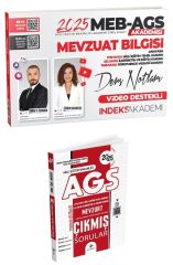 İndeks + Dizgi 2025 MEB-AGS Akademisi Mevzuat Bilgisi Ders Notları + Çıkmış Sorular 2 li Set