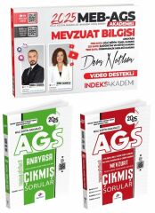 İndeks + Dizgi 2025 MEB-AGS Akademisi Mevzuat Ders Notları + Anayasa Çıkmış Sorular 3 lü Set