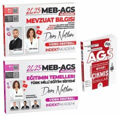 İndeks + Dizgi 2025 MEB-AGS Akademisi Eğitimin Temelleri + Mevzuat Ders + Çıkmış Sorular 3 lü Set