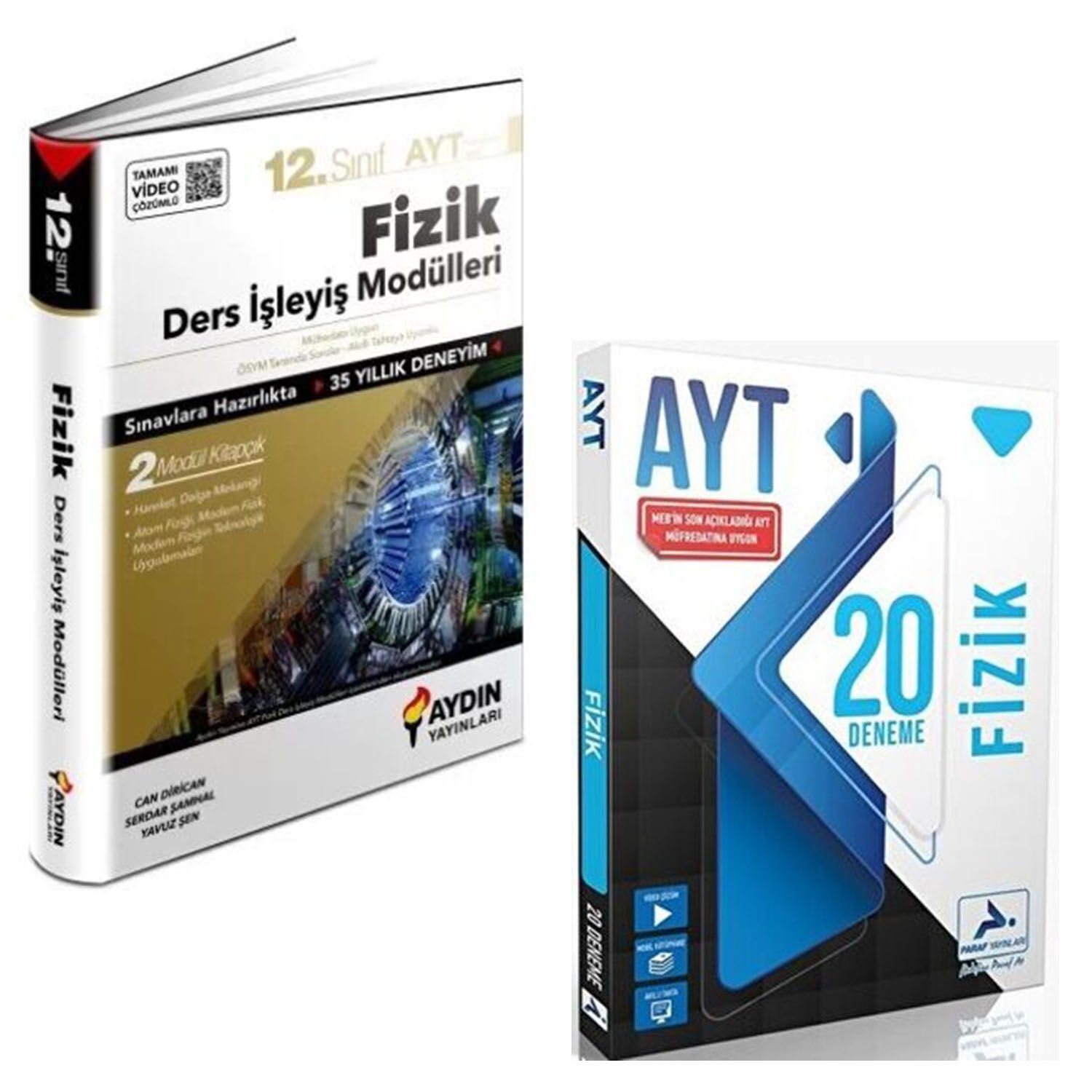 Aydın Yayınları 12. Sınıf AYT Fizik Ders İşleyiş Modülleri ve Paraf AYT Fizik 20 li Deneme Seti