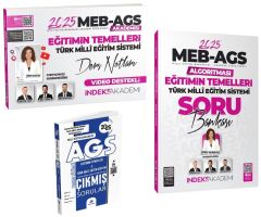 İndeks + Dizgi 2025 MEB-AGS Eğitimin Temelleri ve Türk Milli Eğitim Ders + Soru + Çıkmış Soru 3lü